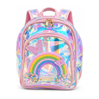 Kids Rainbow Glitter Transparent Backpack for Girls