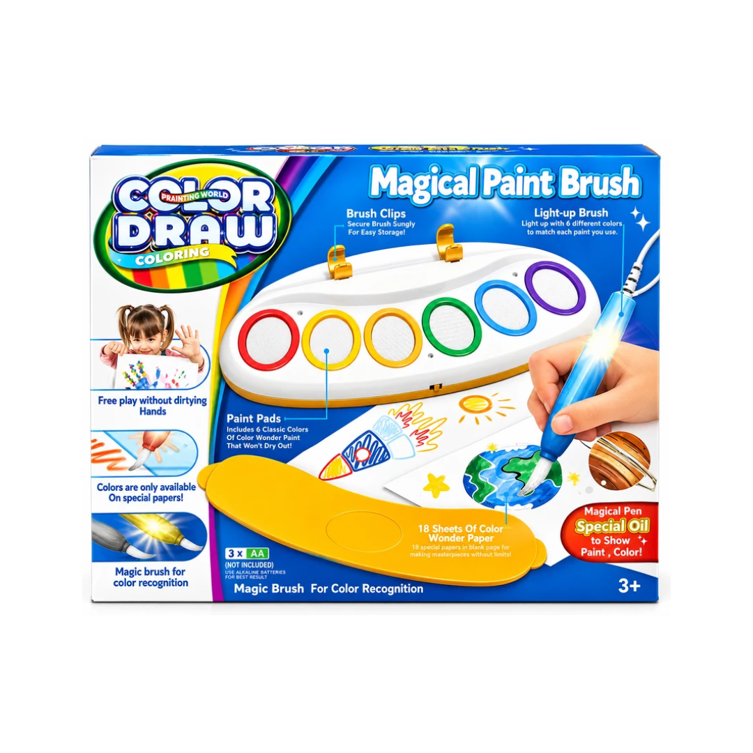 Color Draw Magical Paint Brush – Light-Up Creative Coloring & Painting Set for Kids