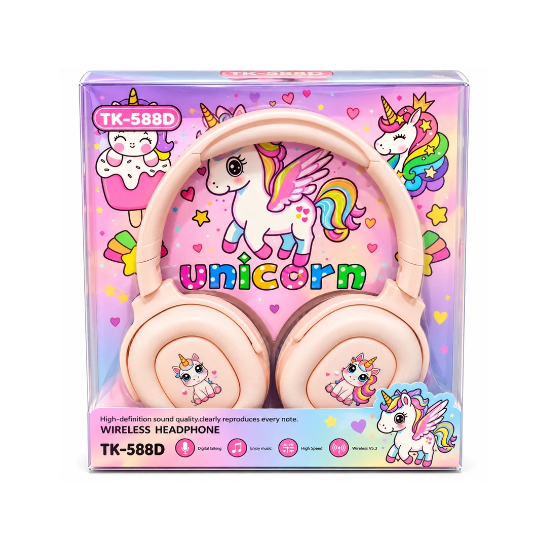 Unicorn Wireless Headphones for Kids – TK-588D Bluetooth Headset