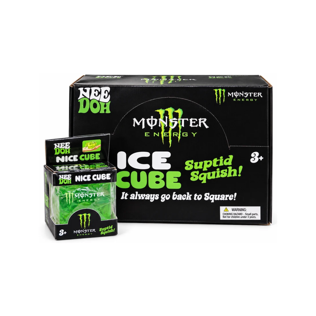 Monster Energy Nice Cube Squishy Toy – Soft Squeeze Fidget Toy, 1 Piece