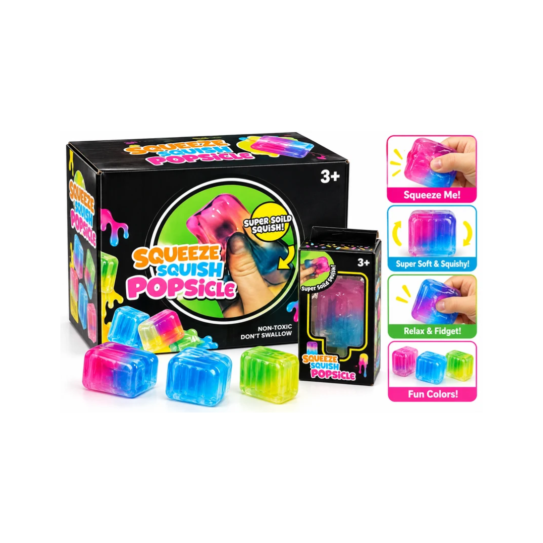 Squeeze Squish Popsicle Super Soild Squishy Toy – 1 Piece