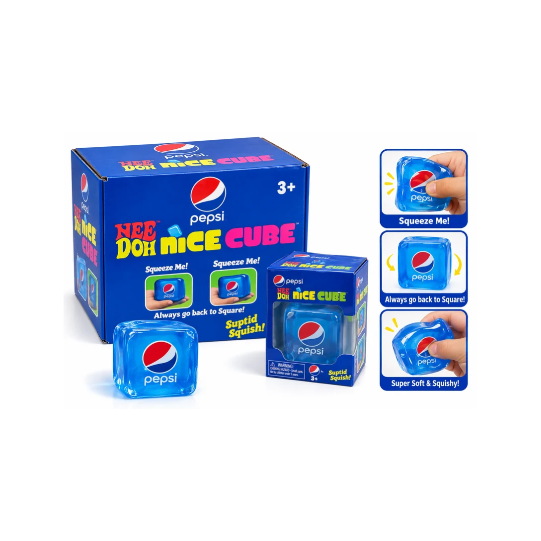 Pepsi Nice Cube Squishy Toy – Soft Squeeze Fidget Toy, 1 Piece
