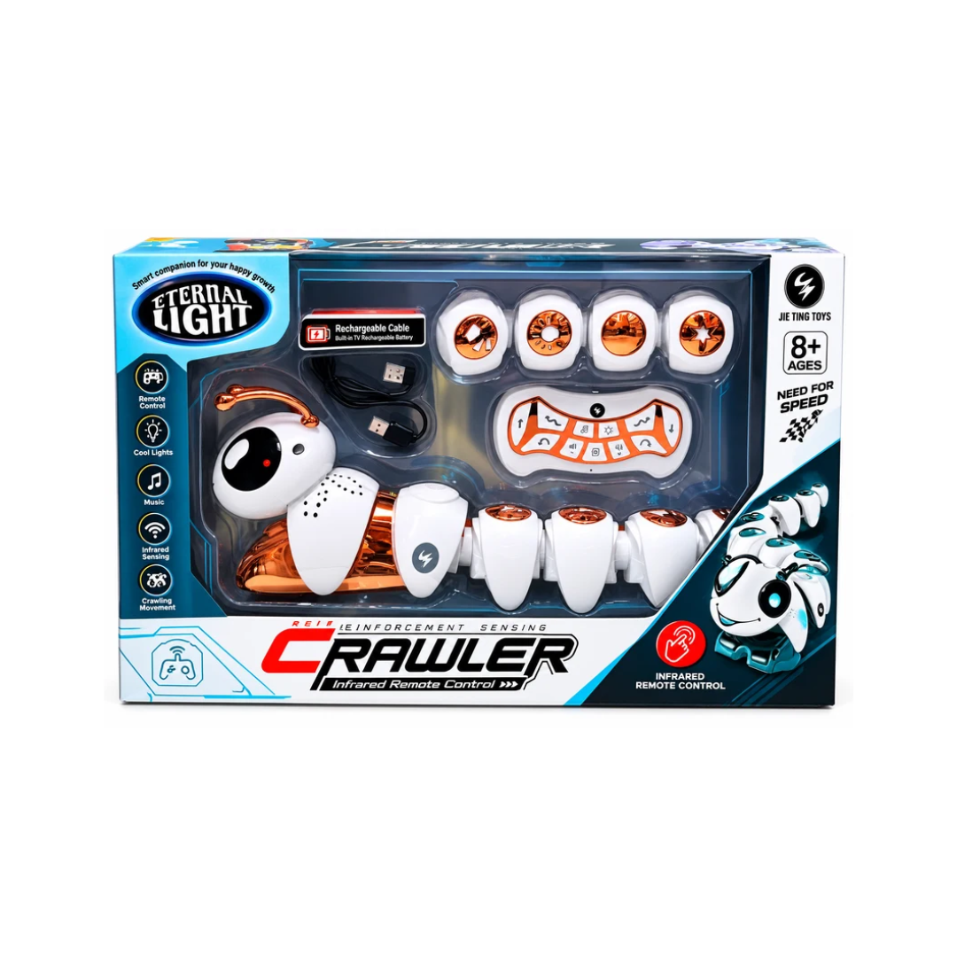 Eternal Light Fingerprint Sensing Crawler Robot with IR Remote Control