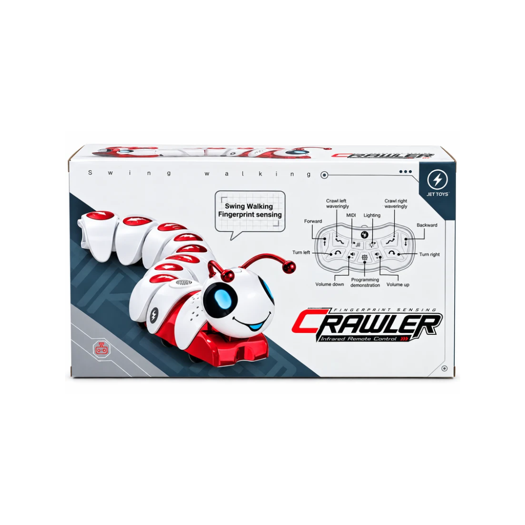 Eternal Light Fingerprint Sensing Crawler Robot with IR Remote Control