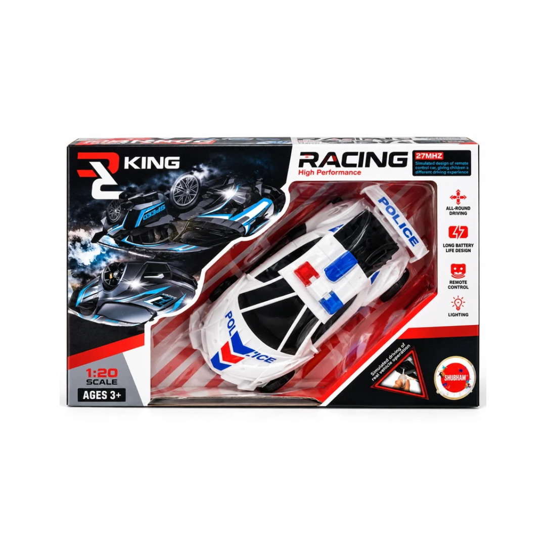 Racing King 2.4GHz RC Police Car – 1:20 Scale Remote Control Car