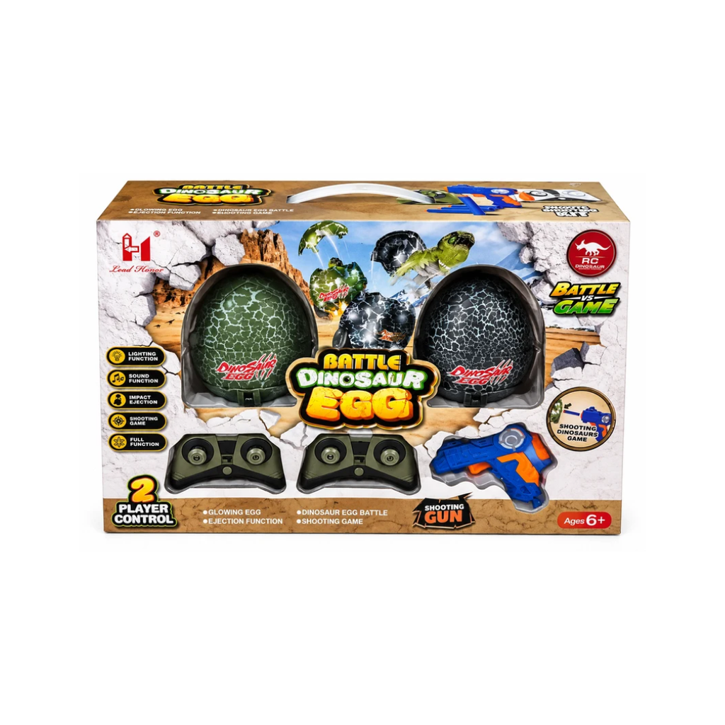 Battle Dinosaur Egg Remote Control Shooting Game – 2 Player Set with Shooting Guns