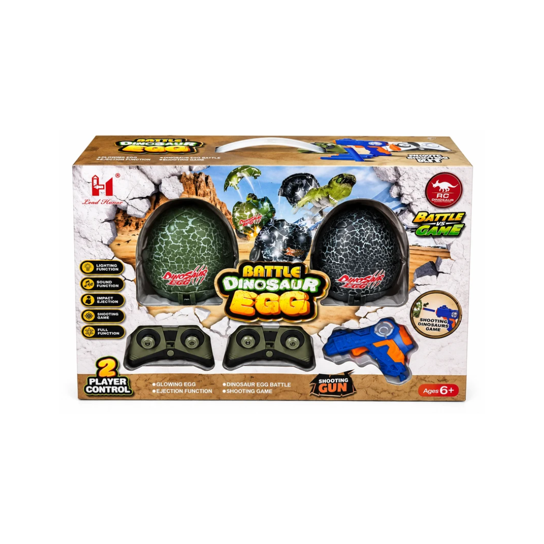 Battle Dinosaur Egg Remote Control Shooting Game – 2 Player Set with Shooting Guns