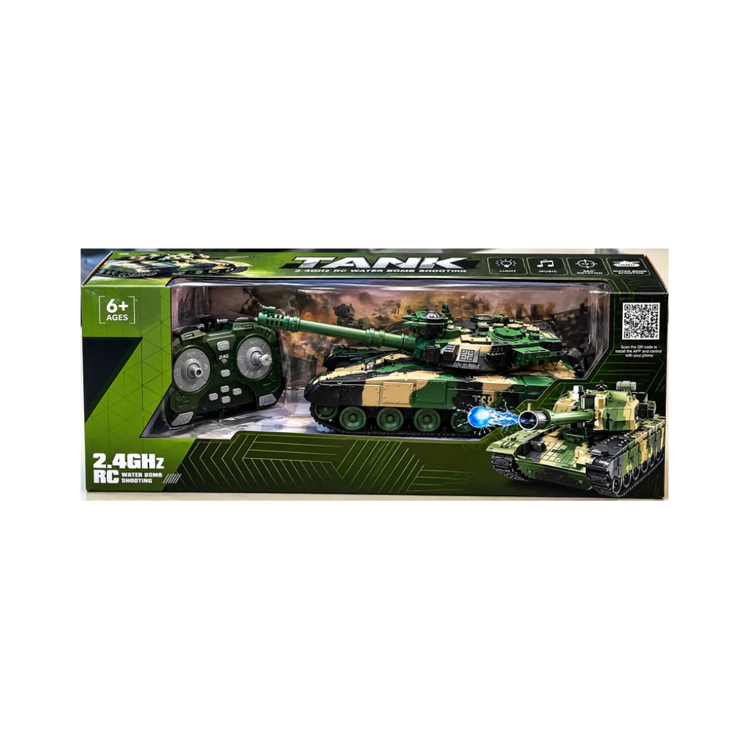 2.4GHz Remote Control Military Tank with Water Bomb Shooting & Remote Control – 6+ Years