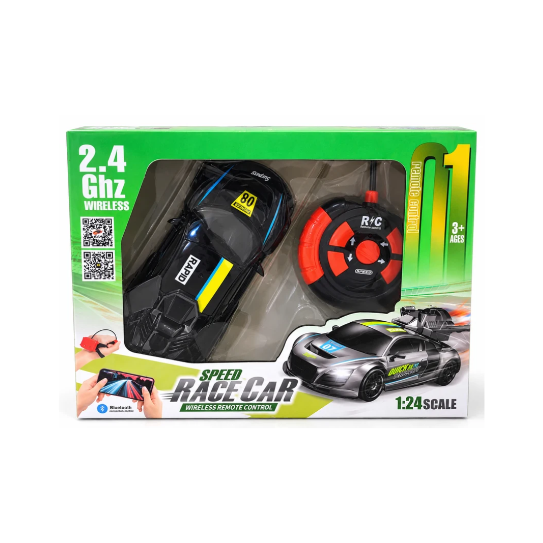 Speed Race Car 2.4GHz Wireless Remote Control RC Car with Bluetooth, 1:24 Scale – 3+ Years