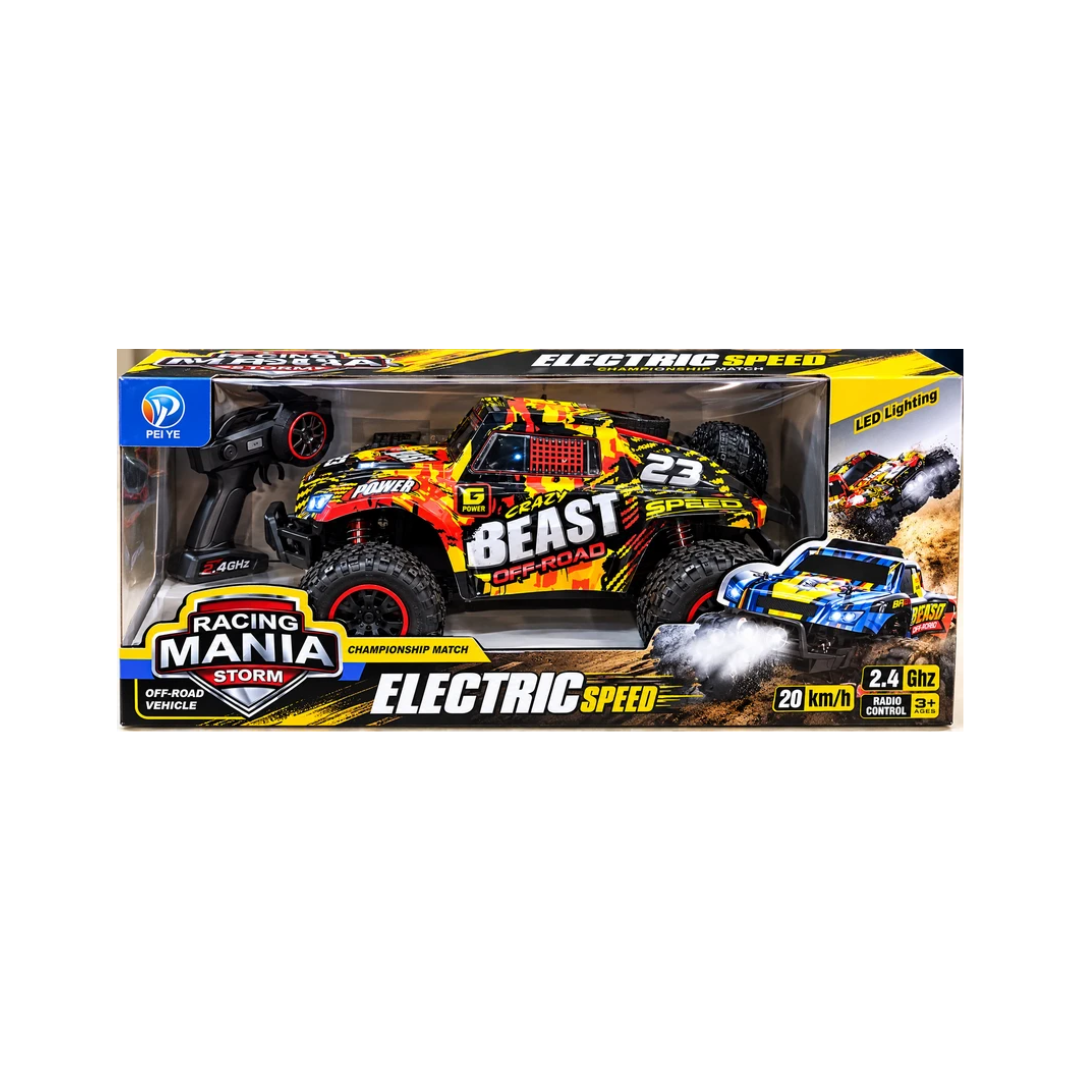 Electric Speed Off-Road RC Car with 2.4GHz Remote Control, LED Lights & 20 km/h Speed – 3+ Years