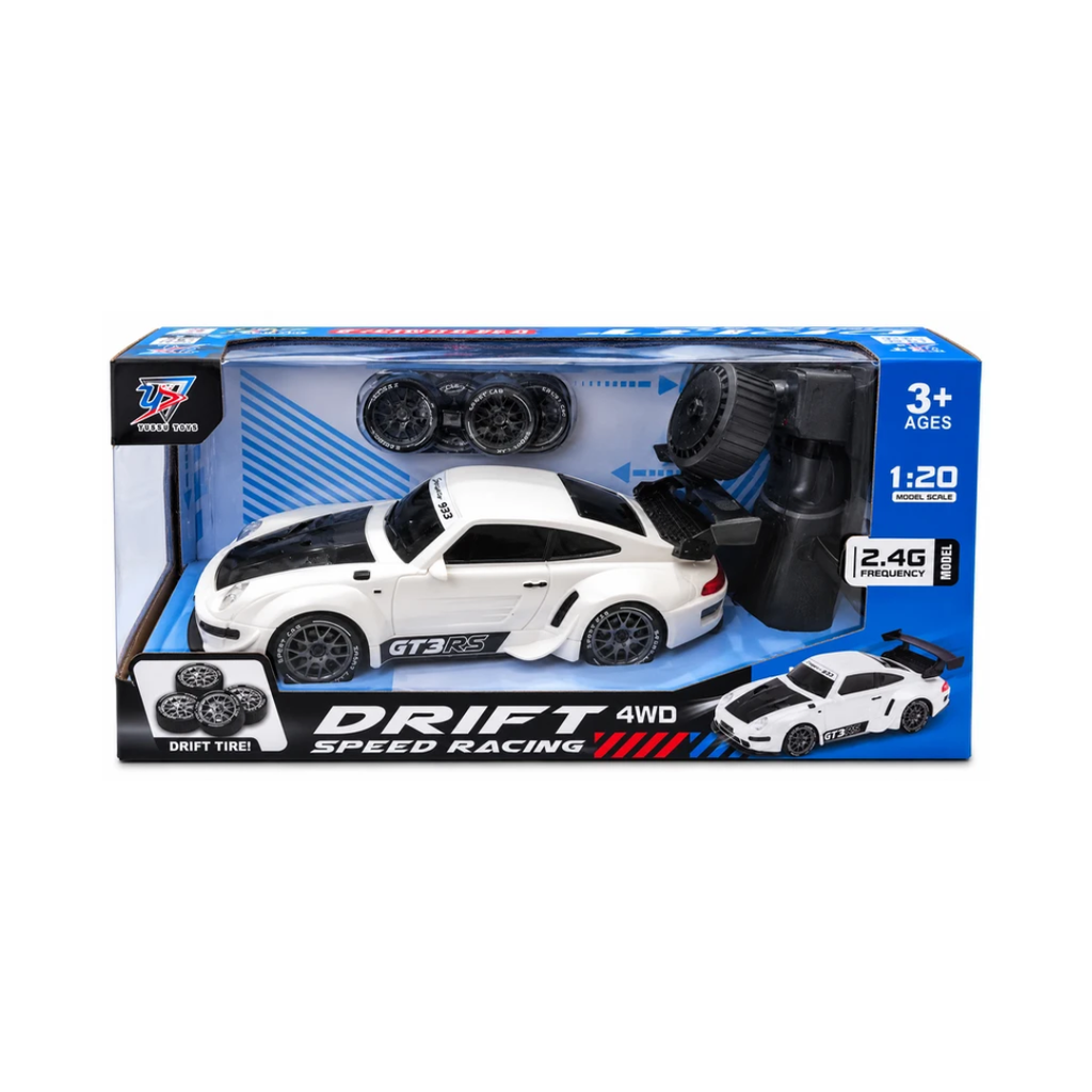 GT3 RS 4WD Remote Control Drift Car – 2.4GHz Remote Control Sports Racing Car with Drift Tires