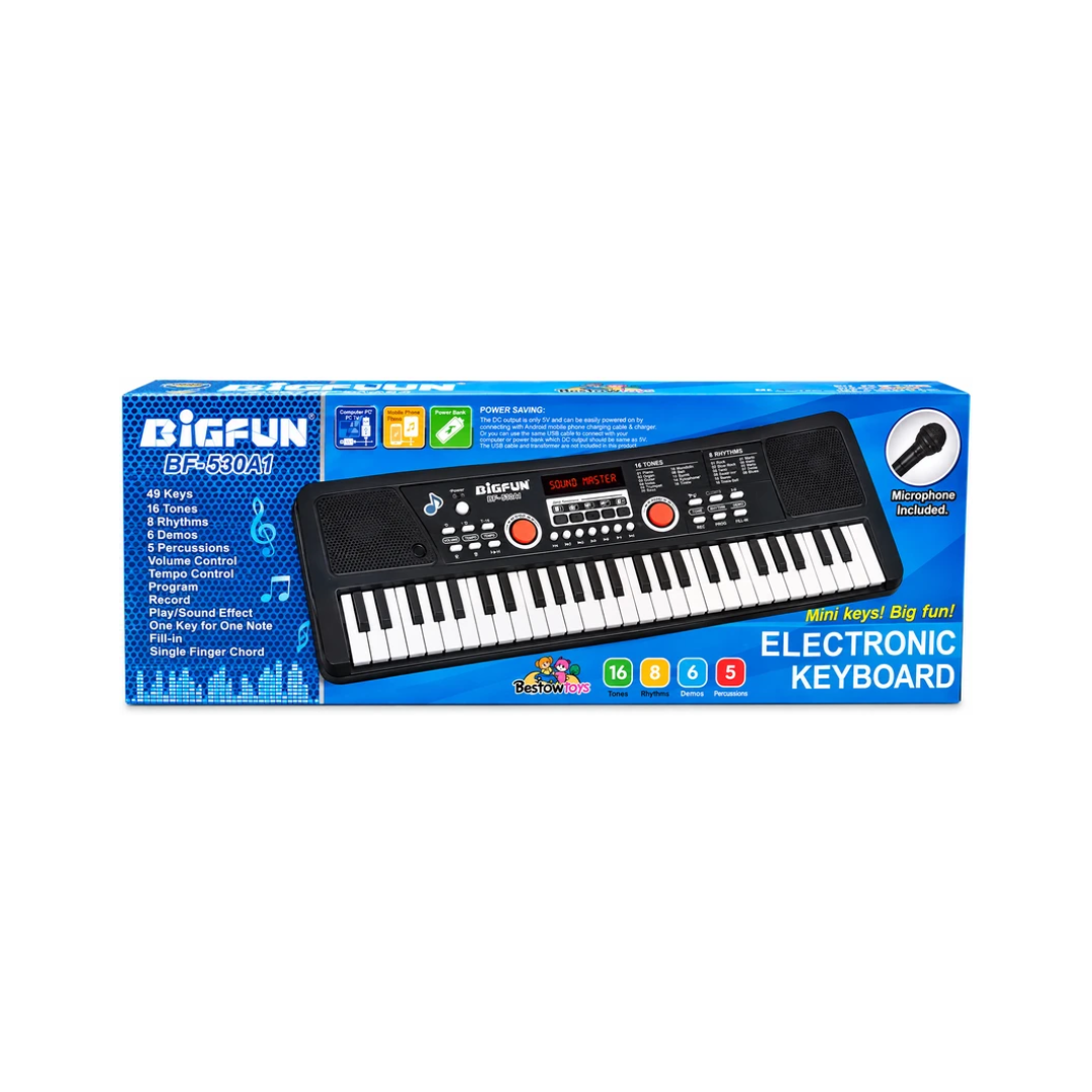 BIGFUN BF-530A1 49-Key Electronic Keyboard with Microphone