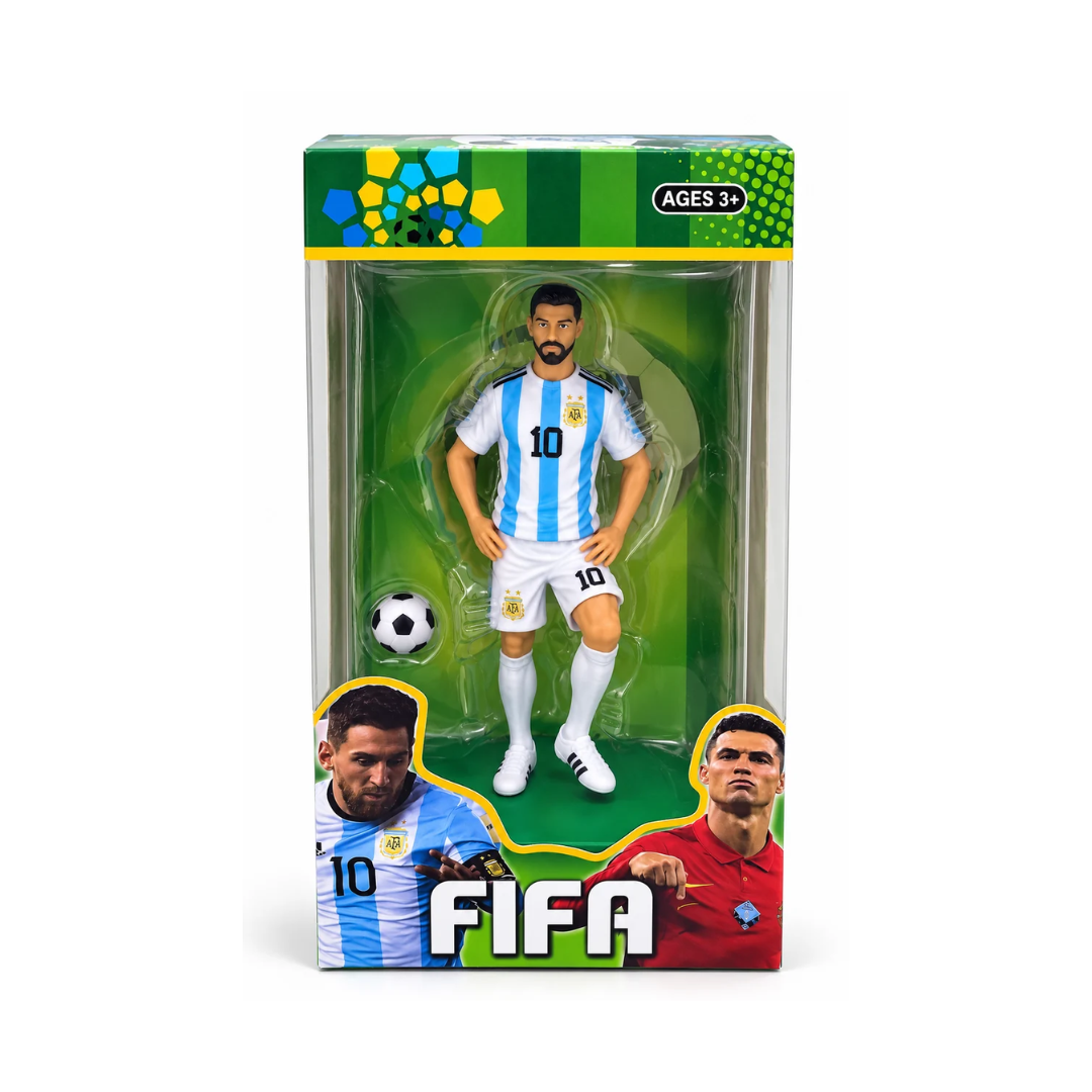 FIFA Argentina Football Player Action Figure with Soccer Ball for Kids 3+ Years