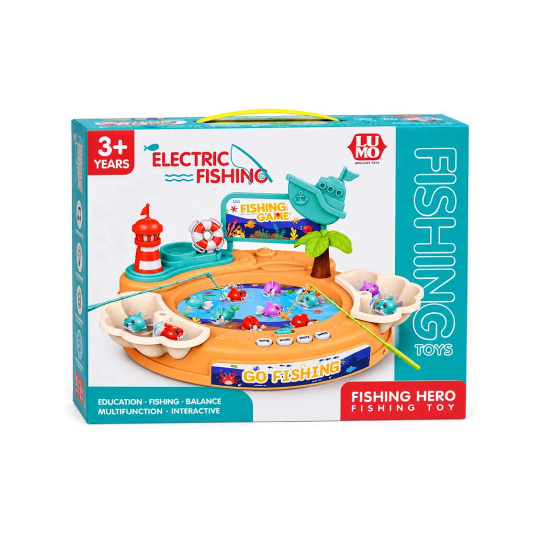 Electric Fishing Toy Set for Kids with Rotating Fishing Game – 3+ Years