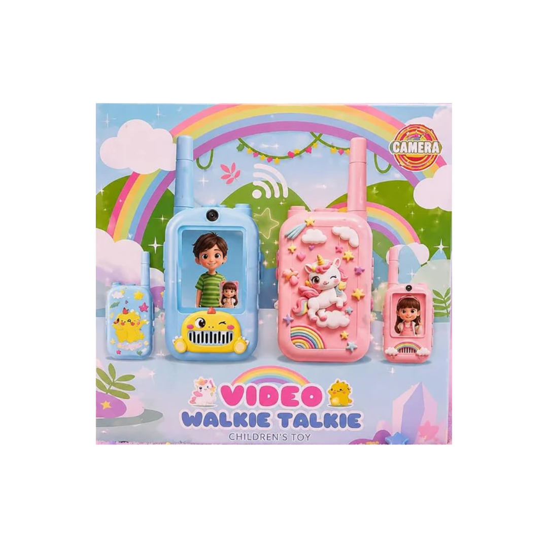 Rainbow Toys Kids Unicorn Video Call Walkie Talkie Camera Toy Set with Display Screen