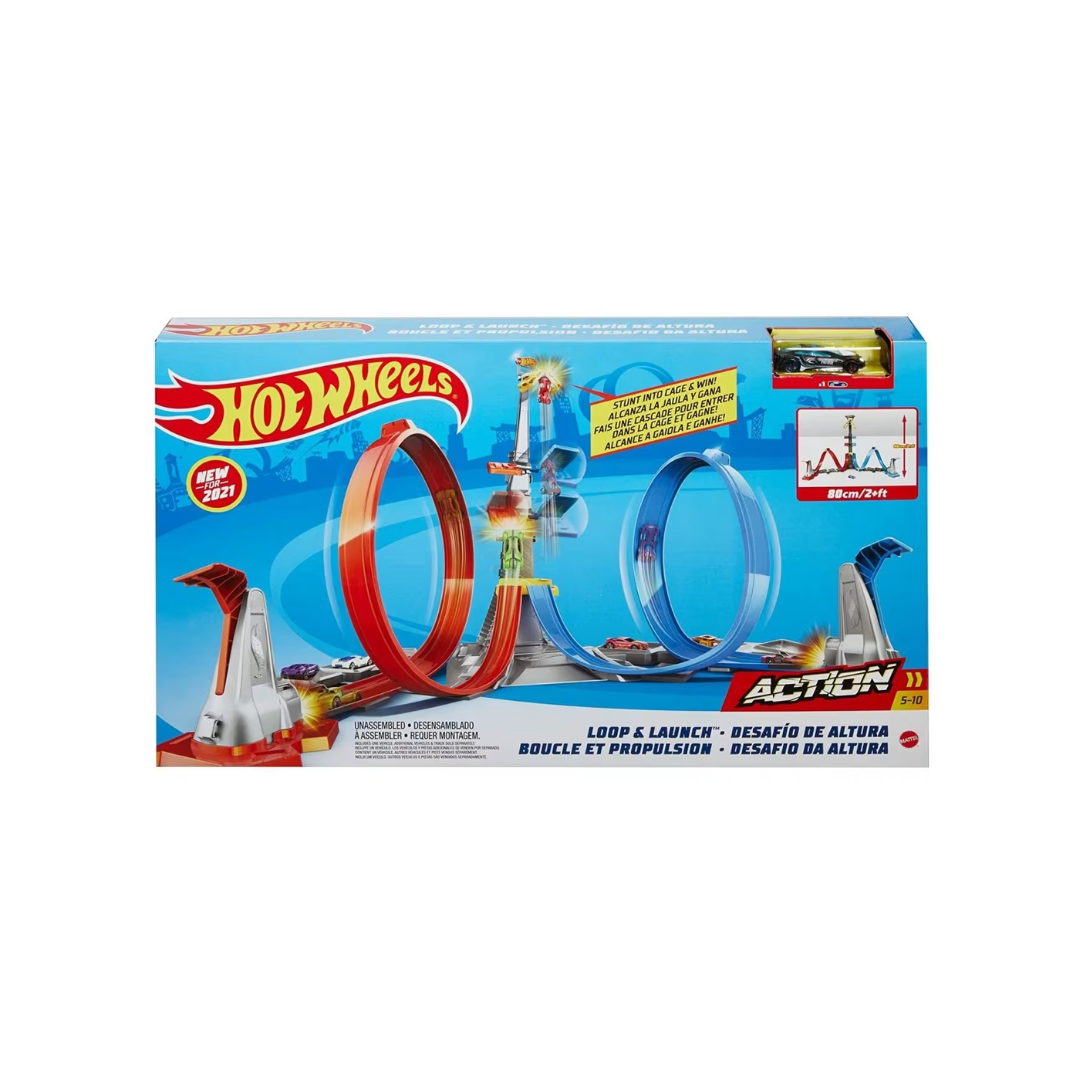 Mattel Hotwheels Loop & Launch Track Set