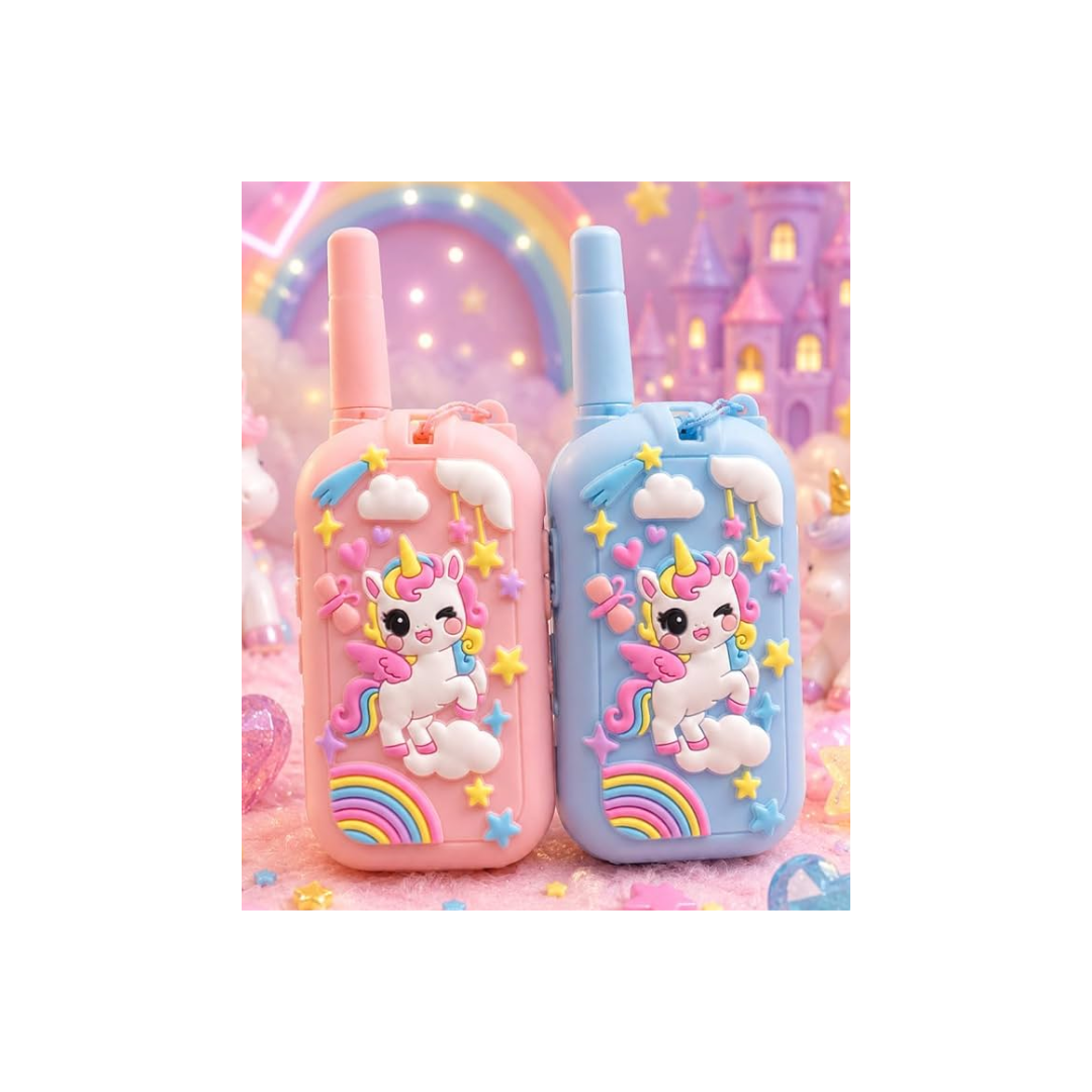 Rainbow Toys Kids Unicorn Video Call Walkie Talkie Camera Toy Set with Display Screen