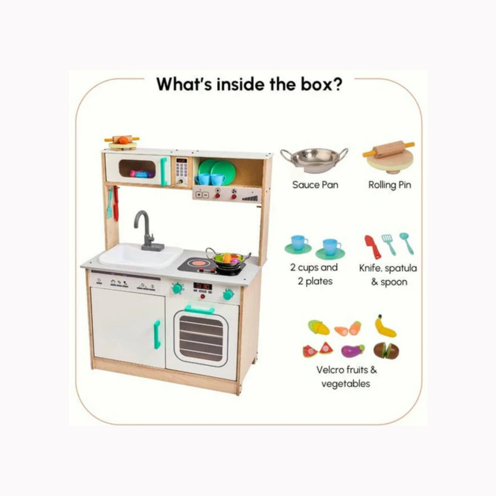 Curious Cub Kitchen Set with Running Water Sink