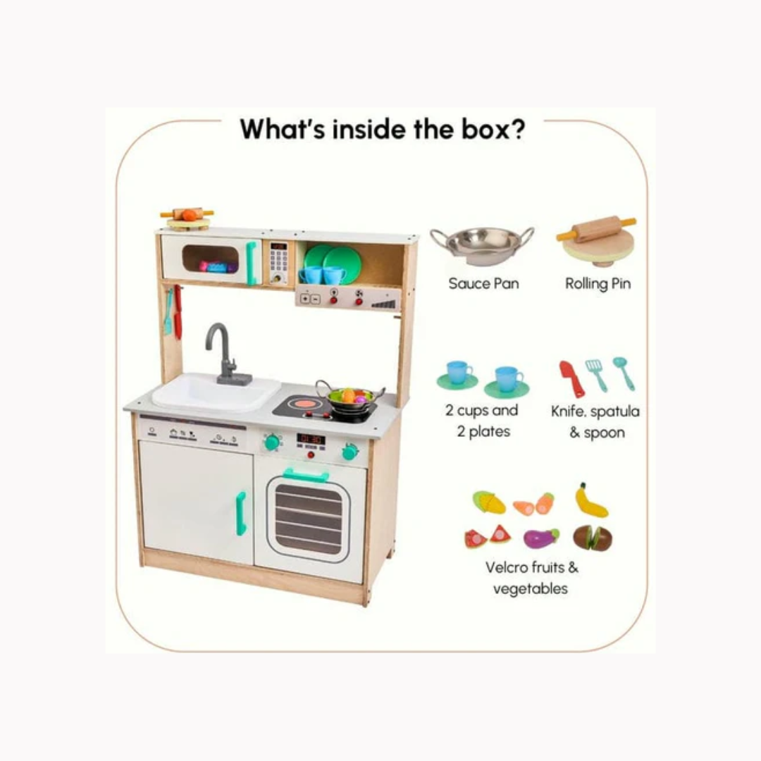 Curious Cub Kitchen Set with Running Water Sink