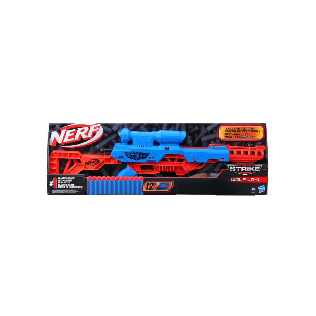 Hasbro Nerf Alpha Strike Wolf LR-1 Blaster with Targeting Scope ,12 Official Nerf Elite Darts