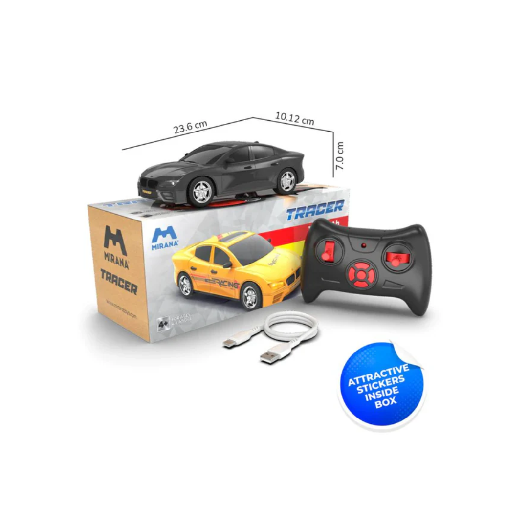 Mirana USB Rechargeable Racing RC Car High Speed Remote Control Black