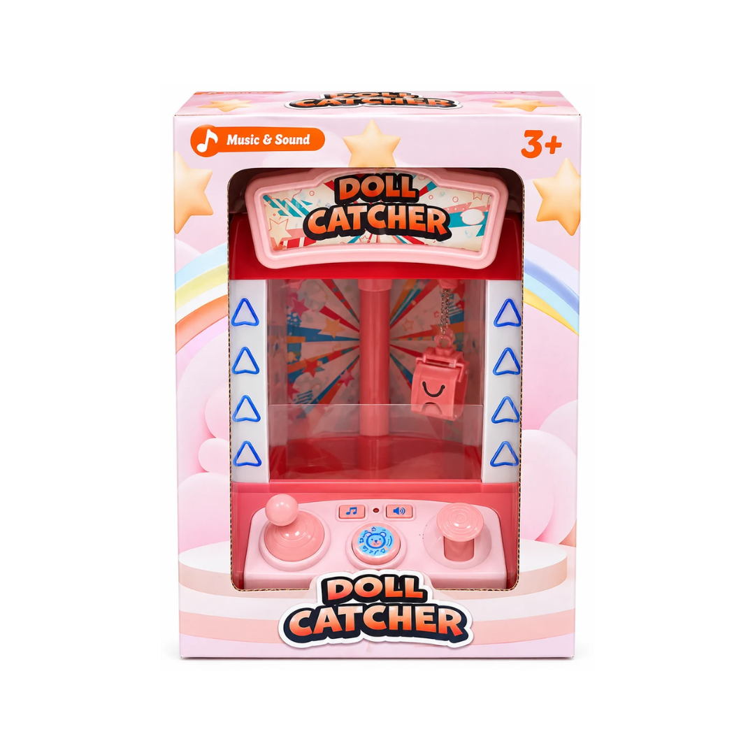 Doll Catcher Mini Claw Machine Toy with Light, Music & Sound – Kids Arcade Game