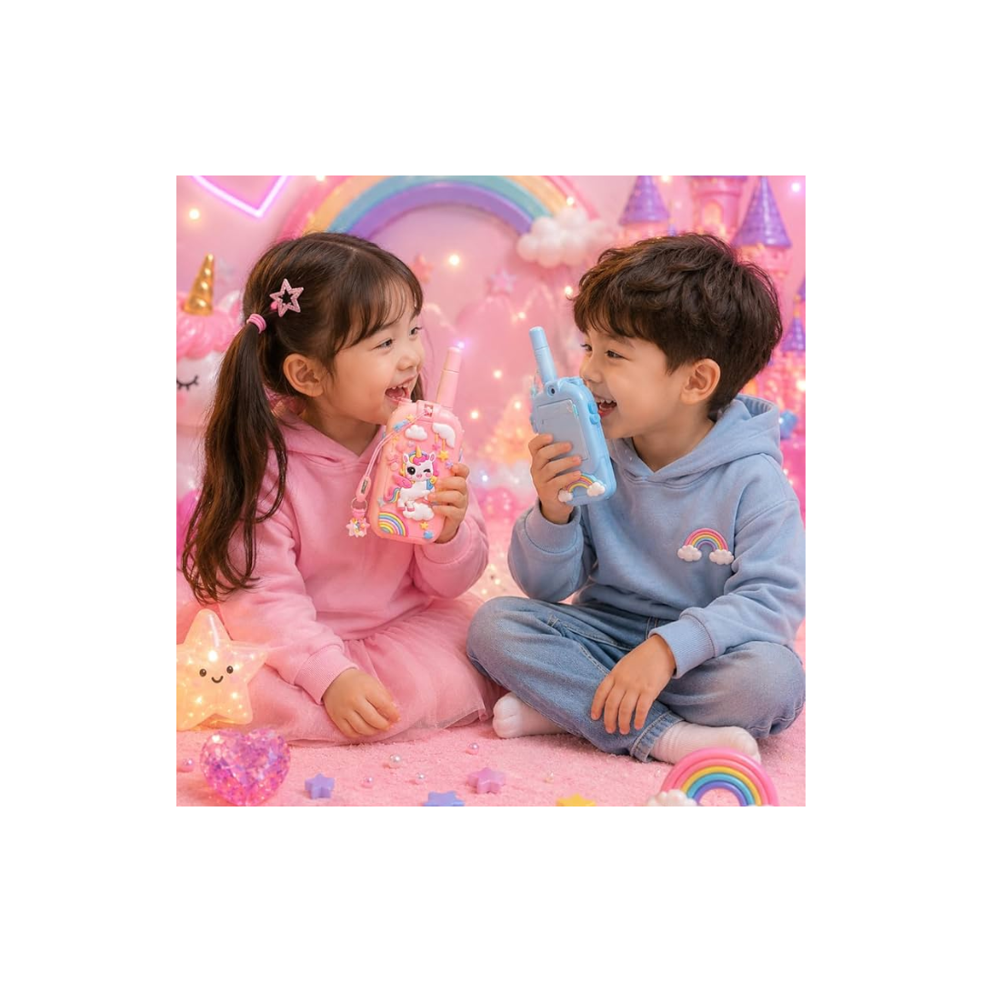 Rainbow Toys Kids Unicorn Video Call Walkie Talkie Camera Toy Set with Display Screen