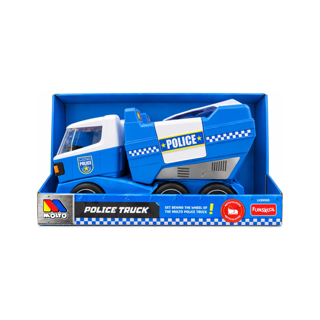 Molto Police Truck Toy with Articulated Trailer – Pretend Play Vehicle | Age 3+