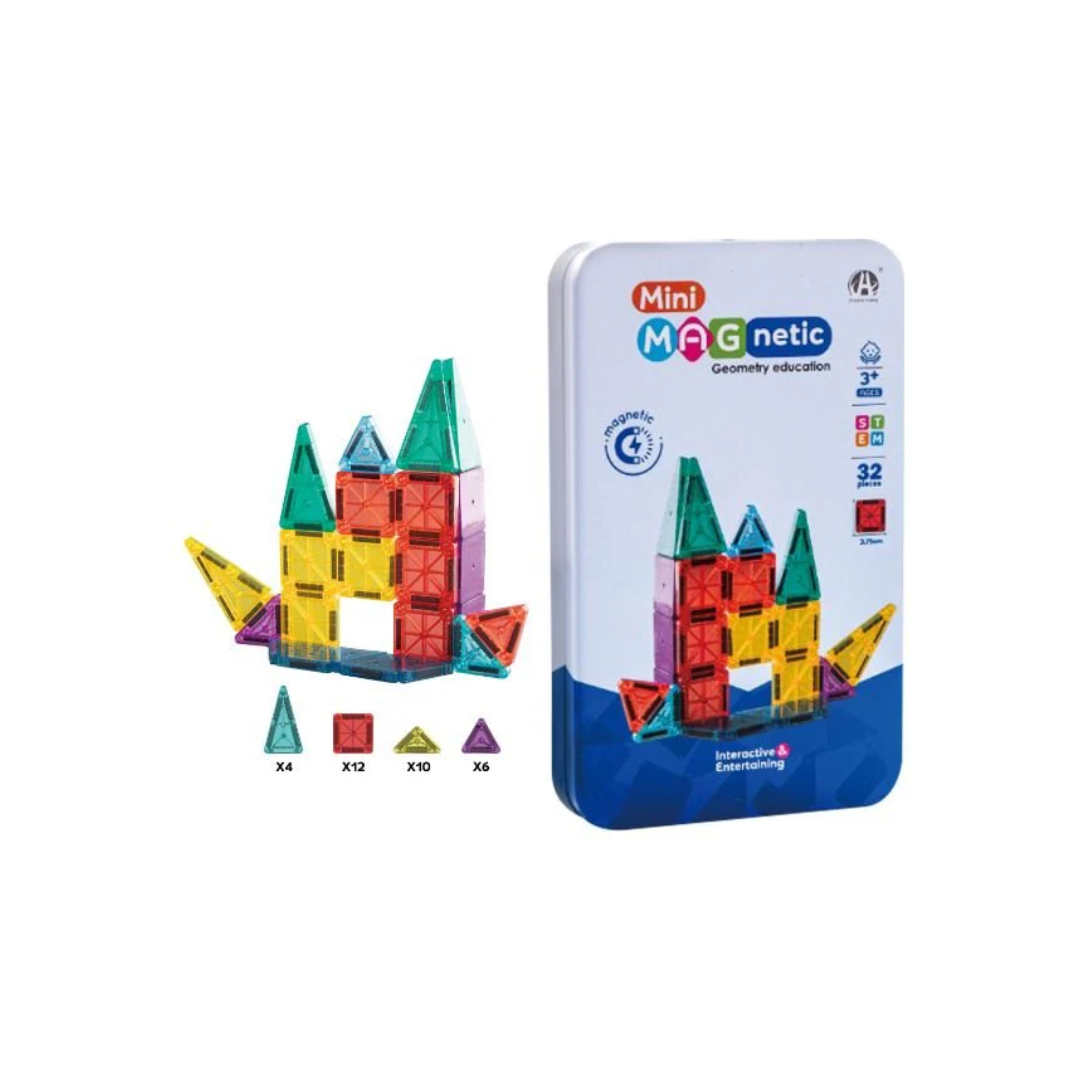 MIni Magnetic Geometry Education Magnetic Blocks 32pcs
