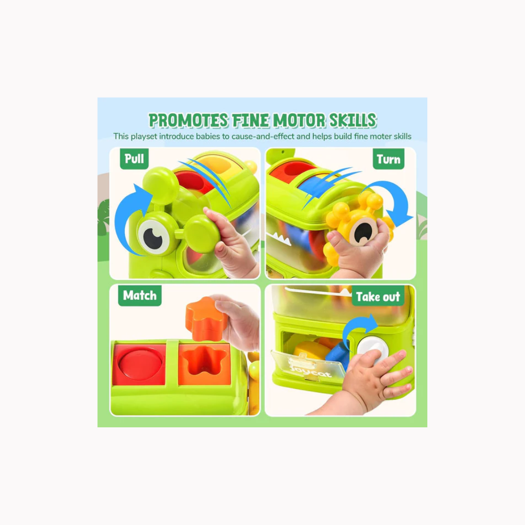 Open Ended Dino Feeder - Montessori Sensory Shape Sorter