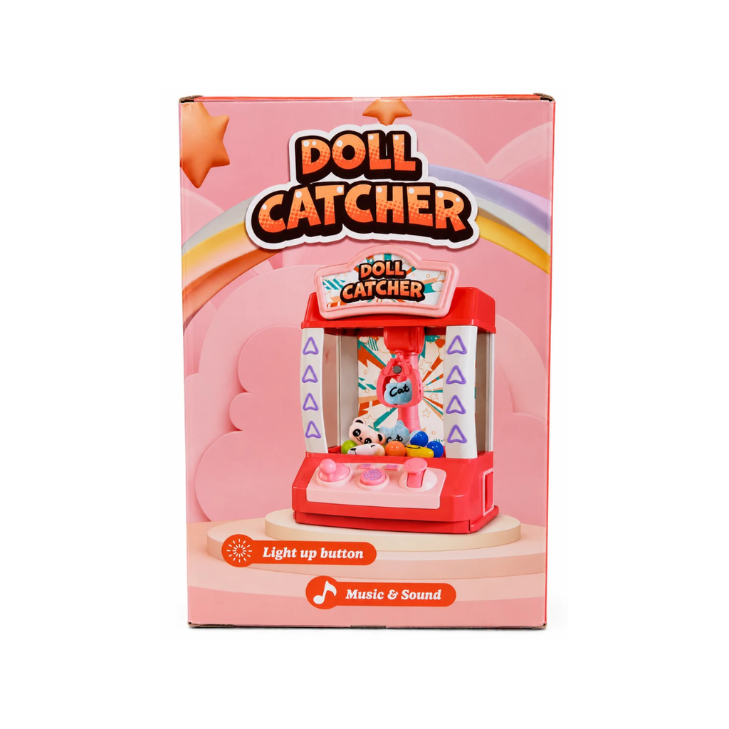 Doll Catcher Mini Claw Machine Toy with Light, Music & Sound – Kids Arcade Game