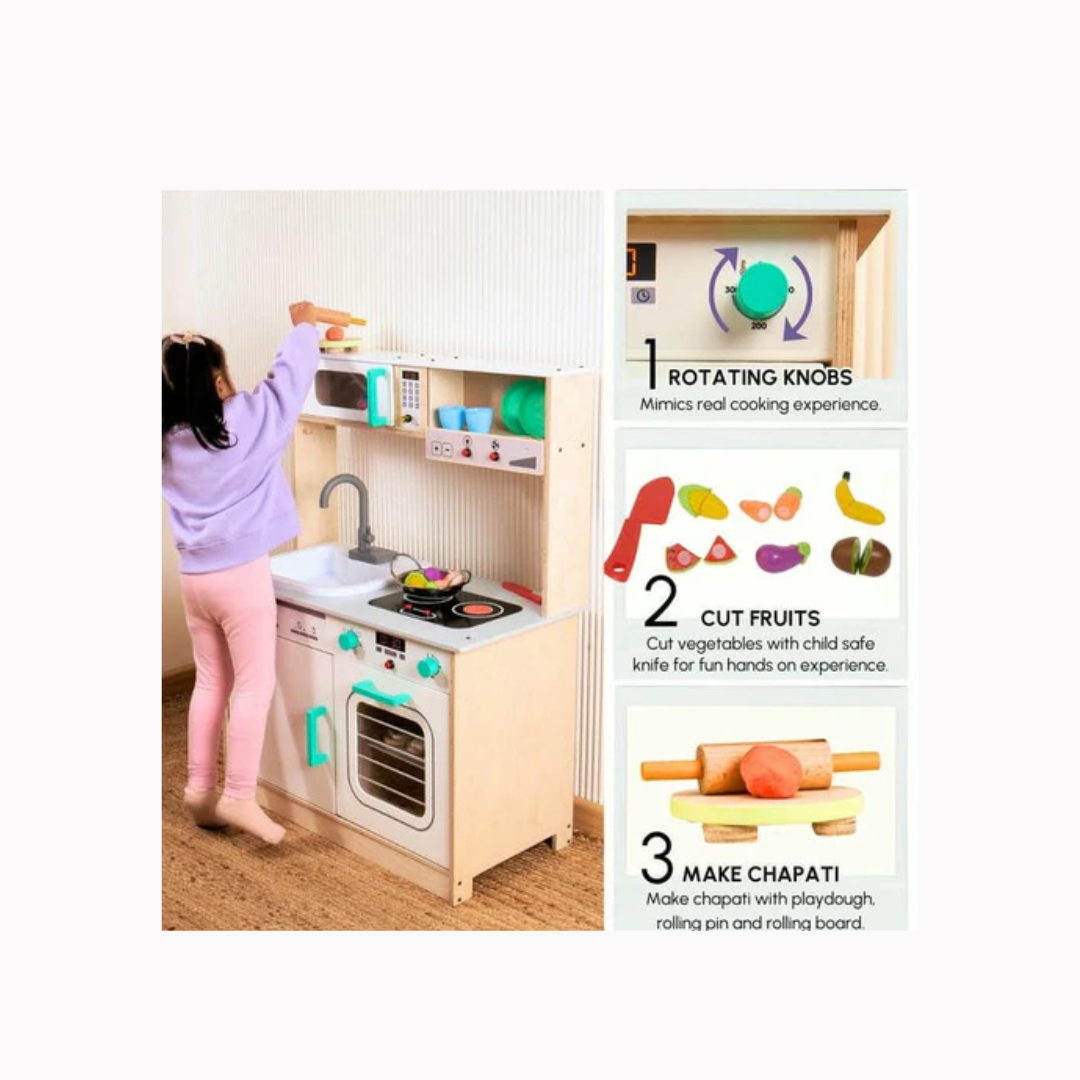 Curious Cub Kitchen Set with Running Water Sink