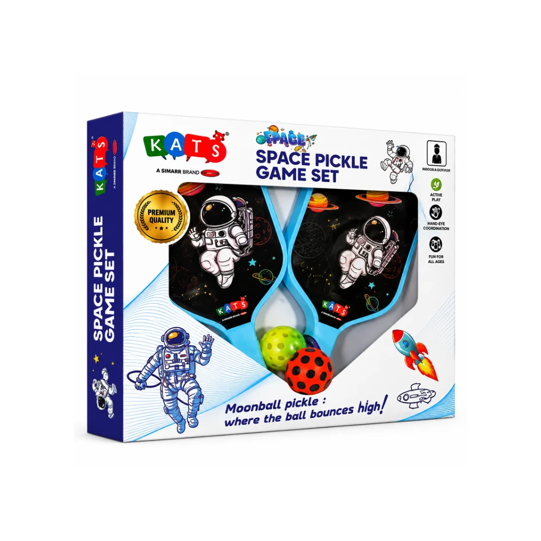 KATS Space Pickle Game Set – Space Theme Paddle Ball Game for Kids