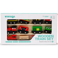 WINHABA Wooden Train Set - 12 Piece Educational Toy for Toddlers