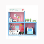 Chanak Wooden Hospital Set for Kids (18 Pieces)