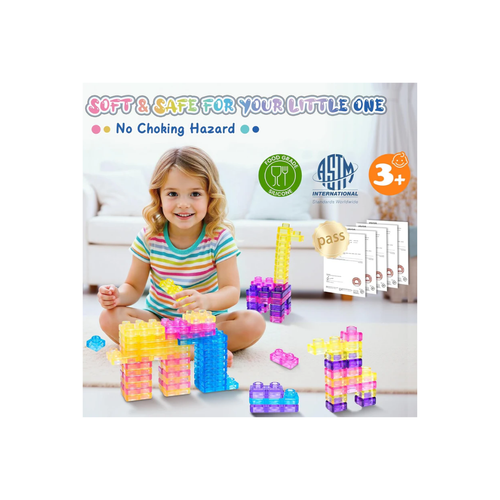 Magic Gummy 40 PCS Sensory Soft Gummy Blocks