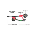 EMotorad Lil E Junior Electric Kick Scooter Foldable Aluminum Alloy Frame Active Red