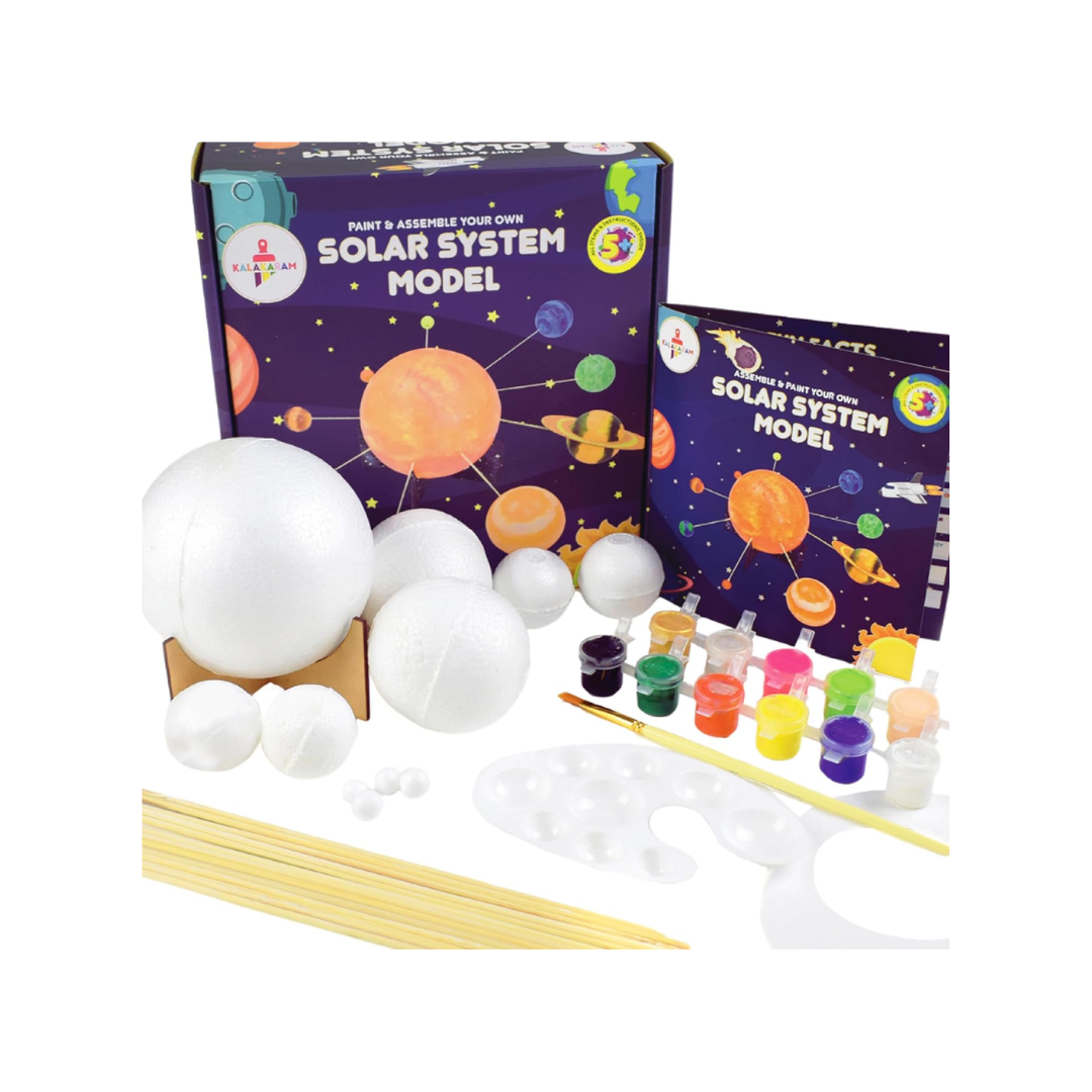 Kalakaram Kids Solar System Model Kit For Kids, Paint And DIY Kit