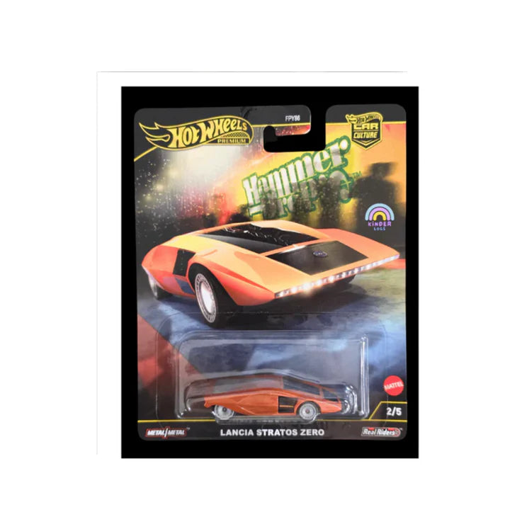 Hotwheels Hammer Drops Lancia Stratos Zero Imported Premium + Rs 500 Gift Voucher (Bundle)
