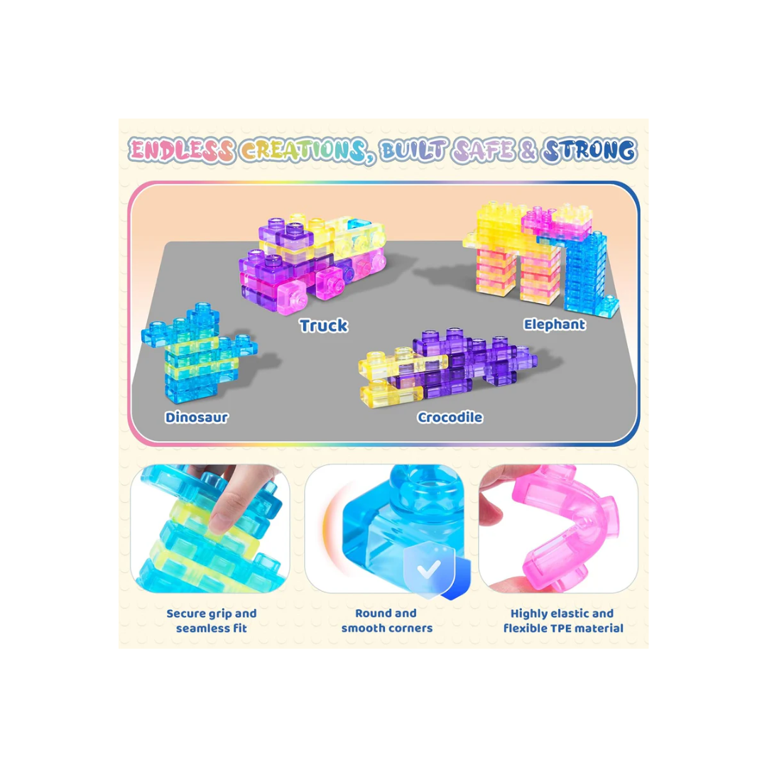 Magic Gummy 40 PCS Sensory Soft Gummy Blocks