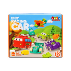 JDLT Racing Car Soft Building Blocks Set – 50 Pcs Vehicle Construction Blocks