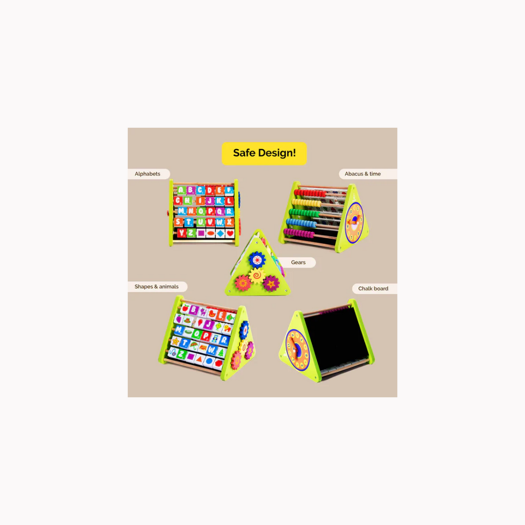 Shumee  Wooden 5-In-1 Activity Triangle - Learning Toy