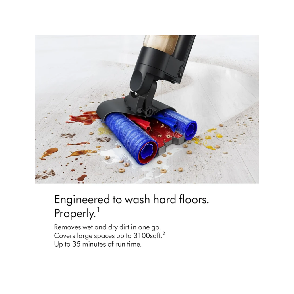 Dyson WashG1 Wet Floor Cleaner | Wet & Dry Cleaning | Self-Cleaning Cycle | 35 Min Runtime | 1L Waste Bin | 2 Year Warranty