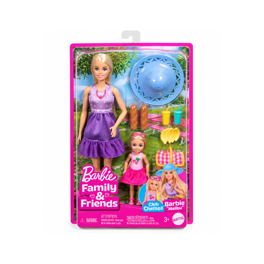Mattel Barbie Family and Friends Dolls Picnic-Themed Playset For Kids