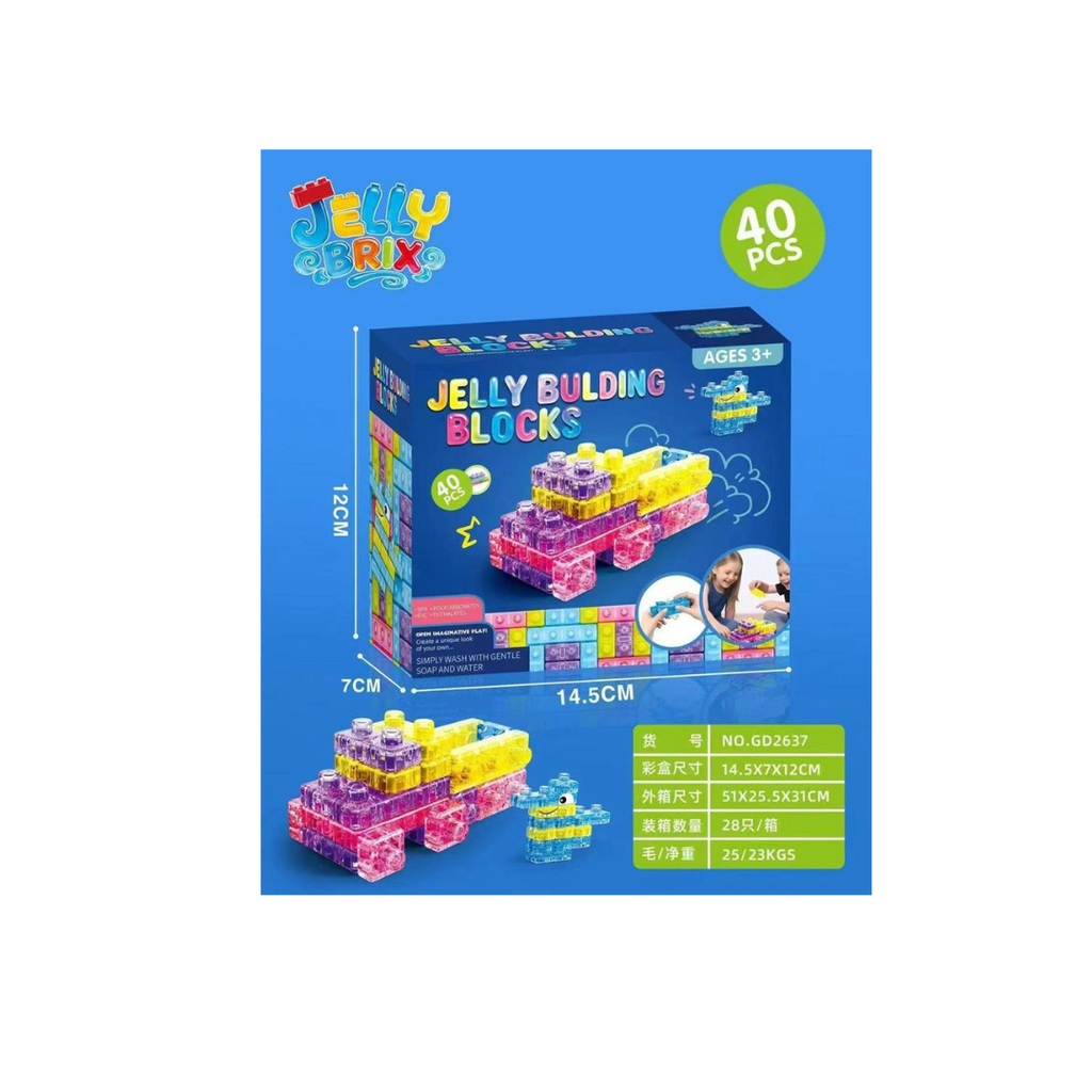 Magic Gummy 40 PCS Sensory Soft Gummy Blocks