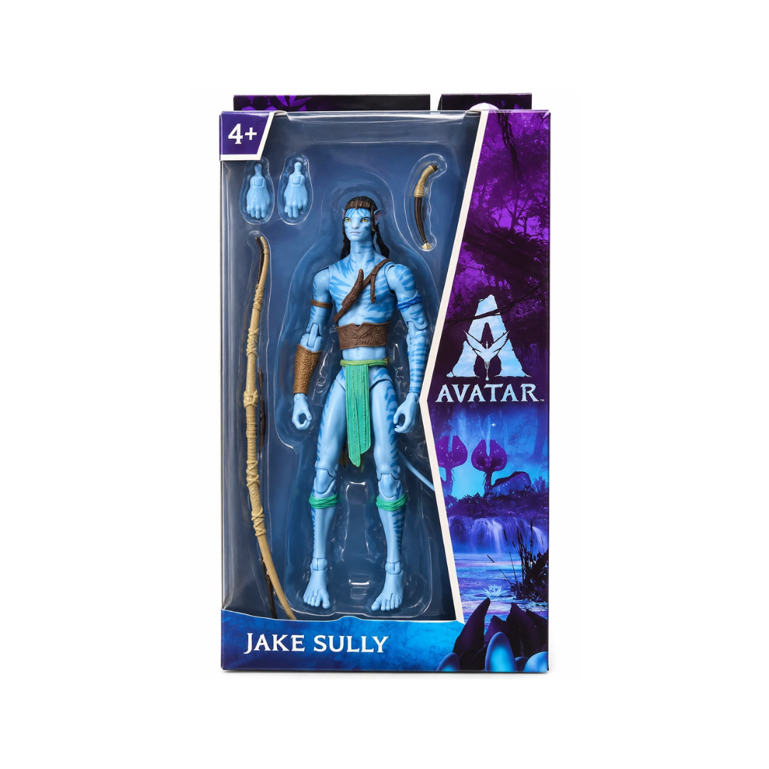 Avatar Jake Sully Action Figure with Bow & Accessories – Collectible Character Toy for Kids 4+