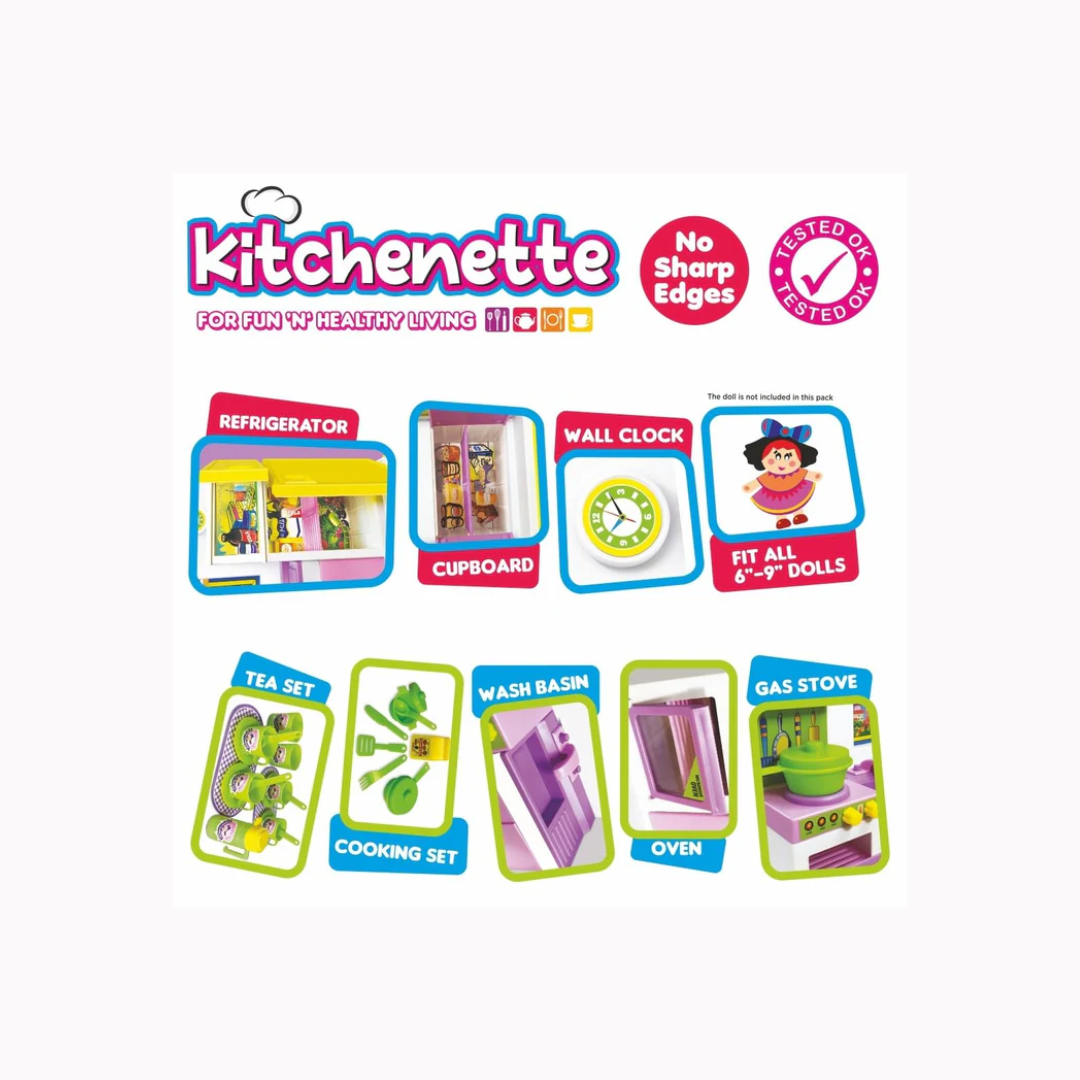 Toymate Kitchen Set for Kids Girls with Pots n Pans and Cooking