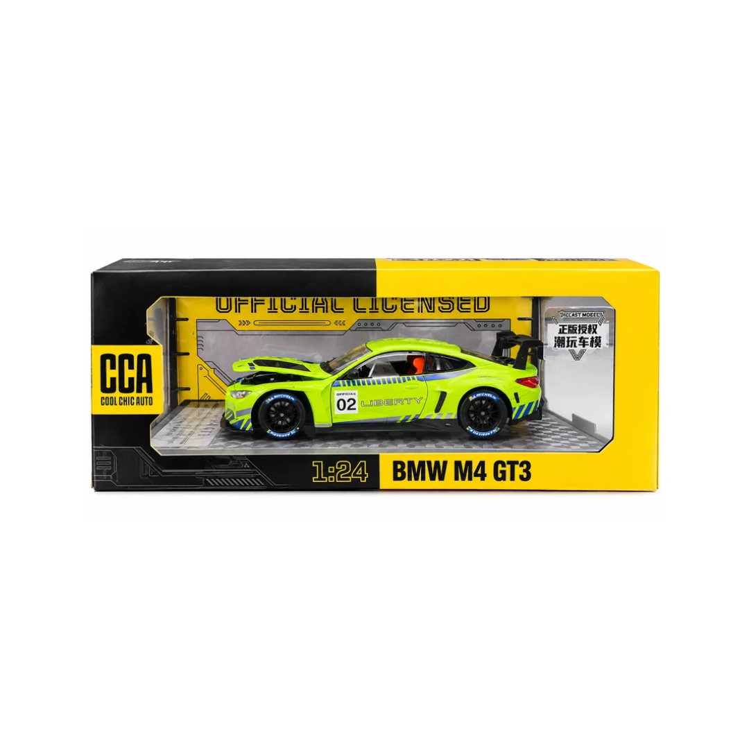 CCA BMW M4 GT3 1:24 Scale Die-Cast Racing Car Model – Green