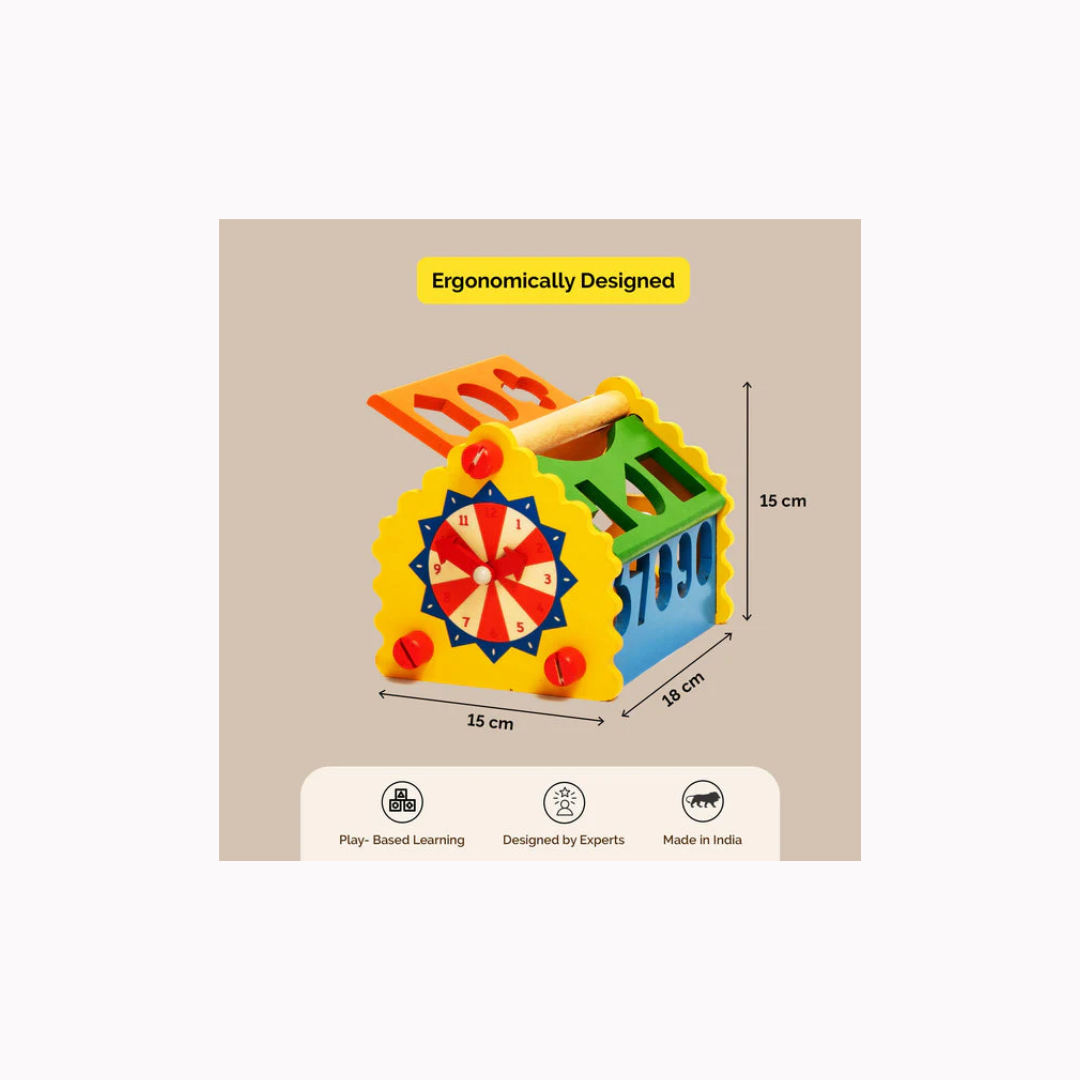 Shumee Wooden Shape & Number Sorter House Toy (1+ Years)
