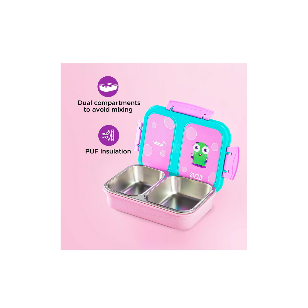 Rabitat Yumzee Smash Stainless Steel Bento Lunchbox - Sizzle